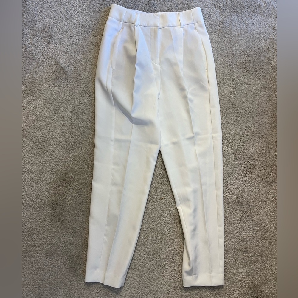 Express White High-Rise Ankle Pants 2R